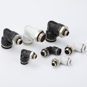 Acoplamiento Rápido de Latón con Rosca en Ángulo Recto Serie PL 4/6/8/10-M5/01/02, Acoplamiento Rápido para Manguera Neumática, Nuevo para Trabajos con Aire - Product Image 1