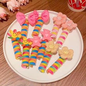 Accessoires élastiques ligne <span class=keywords><strong>de</strong></span> <span class=keywords><strong>cheveux</strong></span> en spirale cordon <span class=keywords><strong>de</strong></span> téléphone chouchou sourire fleur tresse élastique noeud <span class=keywords><strong>fil</strong></span> <span class=keywords><strong>de</strong></span> téléphone attaches à <span class=keywords><strong>cheveux</strong></span> pour enfants - Product Image 5