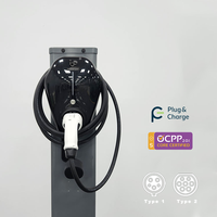 OCPP 2.0.1 ISO15118 enchufe y carga Aplicación de equilibrio de carga dinámica control RFID carga solar 7kw WiFi 32a EV cargador caja de pared