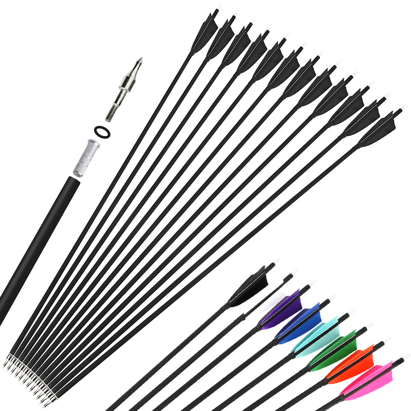 Tiro con l'arco ID4.2mm/0.165 ''frecce in carbonio puro con tubo di collegamento