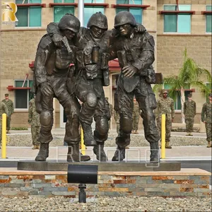 Life Size Famous Figures Bronze Military Soldiers Sculptures for Outdoor Public Decoration