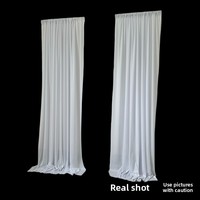Rideaux de scène de mariage en tissu polyester fait main style tube en soie de lait, décoration d'ambiance pour mariages