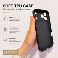 Casing Ponsel TPU Matte Lembut Anti-Sidik Jari untuk 17 Pro Max Slim Fit Anti-Selip Tahan Guncangan Pelindung Bumper Polos