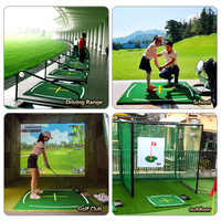 Tapis de frappe de golf de qualité commerciale, base robuste, gazon synthétique en nylon, tapis d'entraînement au golf pour simulateur de terrain de pratique