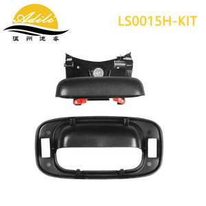 Kit de manija de puerta trasera negra LS0015H para Chevrolet Silverado GMC Sierra, pieza de repuesto de plástico y metal - Product Image 1