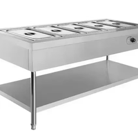 Elektrischer Wasserbad-Speisenwärmer für Restaurants und Fast-Food-Lokale: Fünf-Kammer Bain-Marie Selbstbedienungs-Speisenwärmer