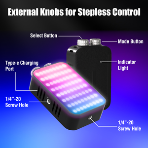 Lumière vidéo RGB portable et stable avec <span class=keywords><strong>logo</strong></span> personnalisé, 13 effets lumineux, luminosité réglable de 1 à 100 %, garantie 1 an, étanche et antichoc - Product Image 2