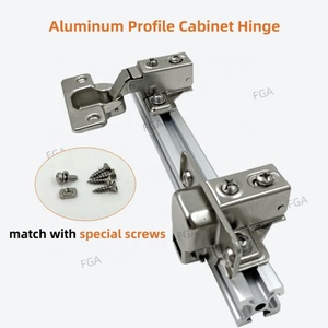 Bisagra de Cierre Suave de Perfil de Aluminio 2020 con Tornillos y Placa de Conexión para Puertas de Gabinetes de Cocina, Sala de Estar y Dormitorio - Product Image 3