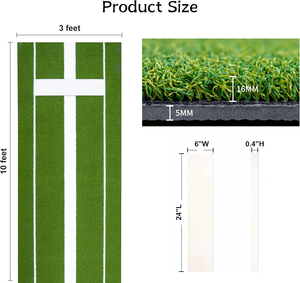 Tappetino Pieghevole Portatile MCG per Allenamento Baseball con Borsa per il Trasporto, Facile da Montare, Tappeto in <span class=keywords><strong>Erba</strong></span> Sintetica per Adulti e Giovani, Attrezzatura per Allenamento Softball - Product Image 6