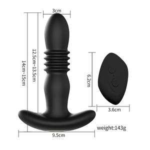 Automatic Telescopic Anal Butt Plug Big Size Vibração Masturbador Próstata Massager Adulto Sex Products Para Masculino E Mulher - Product Image 3