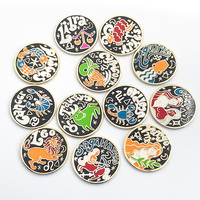 Antique Moderne Feng Shui Style Dur Émail Pendentif Collier Coeur Imprimé Logo Chine Fabricant Vêtements Émail Pin Badge