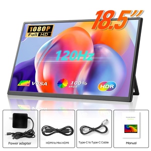 18.5 Inch USB C Portable <b>Monitor</b> HD External Screen with Kickstand Travel Gaming HD Interface <b>LCD</b> Backlit - Product Image 5