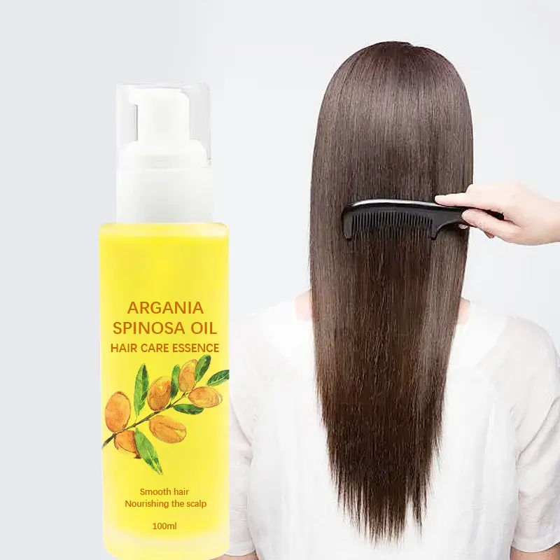 El aceite de nuez marroquí de Macadamia se utiliza para suavizar y nutrir el cabello, que se utiliza para la reparación profunda y el cuidado del cabello seco y dividido