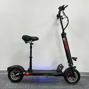 Ab İngiltere depo stok 10 inç 500watt 48v 10ah katlanabilir oturmak e scooter yetişkin elektrikli scooter motosiklet koltuk ile