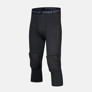 <span class=keywords><strong>Baloncesto</strong></span> equipo de protección de alta elasticidad Pantalones deportivos Fitness Leggings <span class=keywords><strong>con</strong></span> panal anticolisión <span class=keywords><strong>rodilleras</strong></span> pantalones medias - Product Image 2