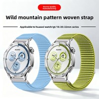 Bracelets pour Watch 5 en nylon tressé à motif montagne, compatibles avec les boucles pour GT6/GT5/Pro