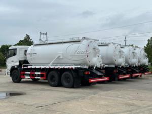 รถดูดสิ่งปฏิกูล 3 เพลา 10 ล้อ ยี่ห้อ Dongfeng KL ความจุ 20 ลูกบาศก์เมตร เครื่องยนต์คัมมินส์ ปั๊มสุญญากาศแบบวงแหวนน้ำ ส่งออกเป็นชุด - Product Image 4