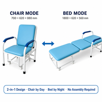 Chaise d'accompagnement pliable en acier inoxydable pour salle de clinique, salle d'attente familiale, chaise d'accompagnant réglable pour hôpital, chaise de repos