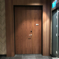 Porte coupe-feu moderne en bois massif personnalisée de qualité supérieure, résistante 20-90 minutes, surface finie, étanche, pour salle de bain