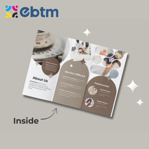 Impression offset personnalisée A5, dépliant couleur, salon de beauté, 2, 3, 4 plis, brochure, manuel d'utilisation, service d'impression de brochures - Product Image 5
