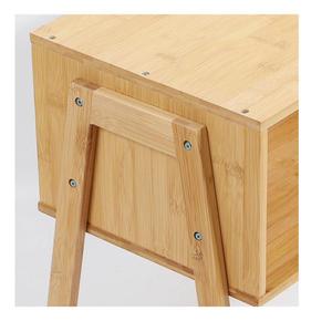 Scaffale impilabile in bambù a 2 livelli ripiano da comodino tavolino da tavolo supporto per <span class=keywords><strong>stampante</strong></span> tavolino - Product Image 3