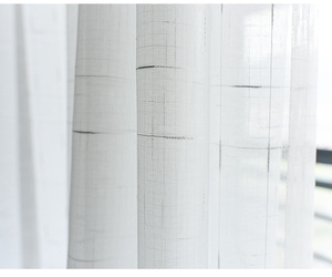 Pasokan Pabrik Gaya Alami Tirai Jendela Voile Linen Tipis Kain Tirai Penutup - Product Image 2