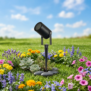 Projecteur LED en aluminium étanche IP65 GU10 à angle réglable, faisceau de 36°, pour extérieur, jardin, pelouse, paysage, éclairage d'arbre - Product Image 4