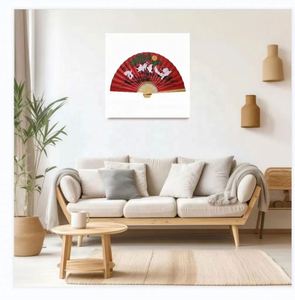 พัดกระดาษไม้ไผ่ขนาดใหญ่แบบจีน ตกแต่งบ้าน เป็นมิตรกับสิ่งแวดล้อม ขนาด 90x160 ซม. ใช้เป็นฉากหลังติดผนัง ของขวัญสำหรับบ้าน ธุรกิจ - Product Image 6