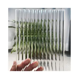 Moru Glass Patterned Glass 5mm 8mm Decorative Door Corrugated Texture Tempered Fluted ChangHong Reeded Glass