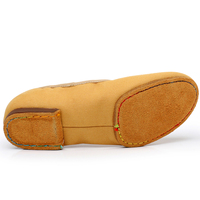 Chaussures de danse classique Qianranwu pour femmes, en toile, à semelle souple et talon plat, avec semelle extérieure en cuir véritable, pour l'entraînement de ballet, vente en gros