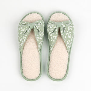 Otoño lindo cómodo punta abierta Crossknot <span class=keywords><strong>casa</strong></span> para zapatillas primavera y verano antideslizante térmico impermeable con suela TPR - Product Image 5