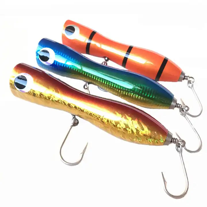 wooden GT POPPER fishing lure 102g