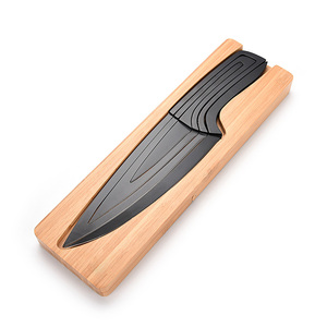Support magnétique en bois haut <span class=keywords><strong>de</strong></span> gamme 4 en 1 pour couteaux <span class=keywords><strong>de</strong></span> <span class=keywords><strong>cuisine</strong></span> en acier inoxydable dans un coffret cadeau / Ensemble <span class=keywords><strong>de</strong></span> couteaux multifonction pour la <span class=keywords><strong>cuisine</strong></span> - Product Image 3