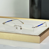 Gafas de Diseño sin Montura para Hombre y Mujer, Monturas Ópticas de Lujo, Lentes Graduadas para Uso Diario en la Oficina