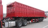 Remorque à benne basculante pour camion à benne basculante lourde 6x12 4 'Côtés Remorques à benne basculante en acier et carbone Semi-remorque de qualité