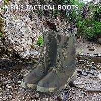 Bottes tactiques montantes pour hommes Bottes de randonnée de plein air anti-coup de pied et anti-collision Fourniture par fabricant Noir-Bottes pour hommes et femmes
