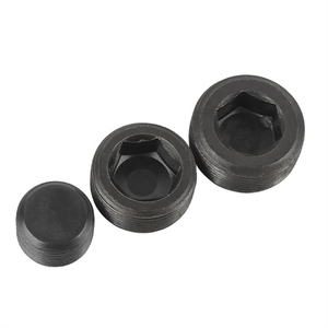 Tornillos hexagonales de acero al carbono negro de 3/4" NPT con cabeza Allen macho - Product Image 1