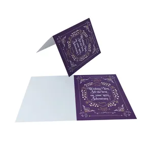 Biglietto d'invito personalizzato in carta patinata colorata, pieghevole, scrivibile, per auguri e saloni di bellezza - Product Image 1