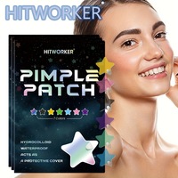 Patchs colorés de grande taille pour le visage, patchs hydrocolloïdes contre l'acné, patchs hydrocolloïdes pour couvrir les taches et les imperfections