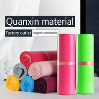 Sacs postaux DT1 personnalisés avec logo, robustes, en plastique, pour transport et envoi, enveloppes roses en polyéthylène pour vêtements