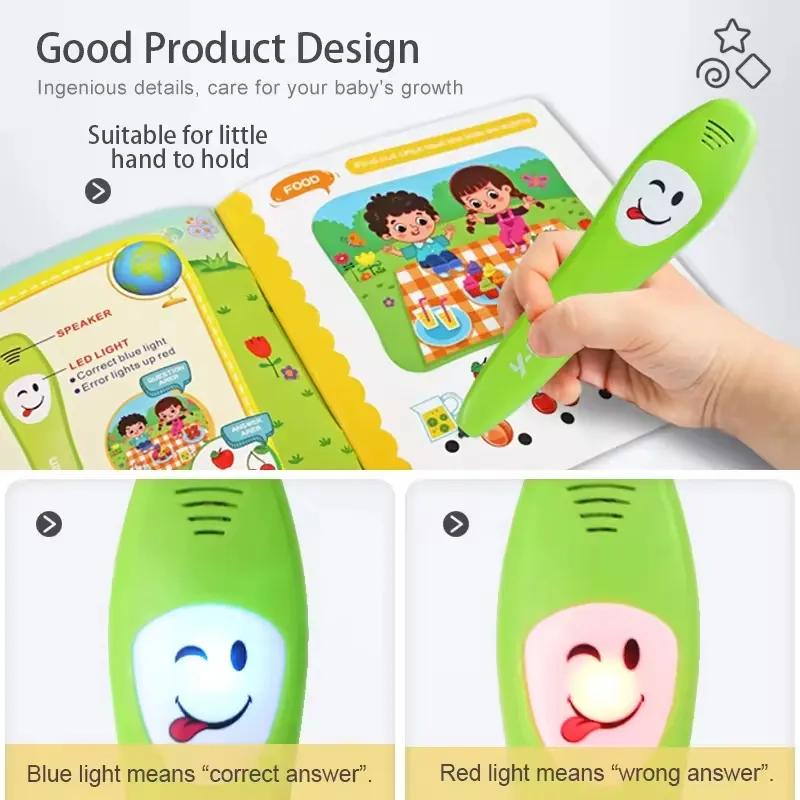 Sprech-Spielzeug Englisch Logik Urteil Klanglesen Y-Pen Kids smarte digitale Sprechstift-Lernmaschine für Kinder