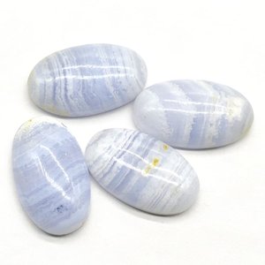 ชุดเครื่องประดับอัญมณีทรงหลังเบี้ยทรงไข่20x12มม. ลายลูกไม้สีฟ้า - Product Image 3