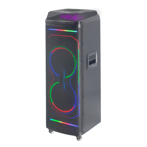 2025 nuovo portatile 100W doppio 10 pollici Party TWS Speaker con luce RGB in legno <span class=keywords><strong>per</strong></span> esterni Trolley <span class=keywords><strong>ruote</strong></span> altoparlante <span class=keywords><strong>per</strong></span> feste - Product Image 3