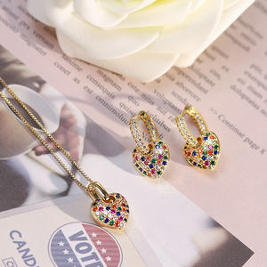 XingYu สร้อยคอหัวใจ18K ชุบทองสีผสม CZ หัวใจเครื่องประดับสร้อยคอจี้ - Product Image 6