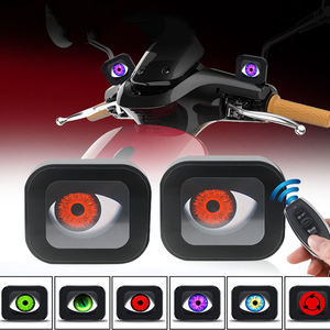 Lumière de moto ADT 12V-36V Demon Evil Eye, 6 designs différents, lentille convexe, lentille plane, LED Devil Eyes - Product Image 5