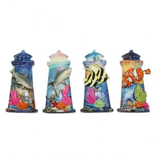 Imanes de Recuerdo con Impresión 3D por Transferencia de Agua, Tema Oceánico, Faro, para Refrigerador - Product Image 2
