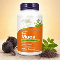 Capsules de racine de maca noire, complément alimentaire à base de plantes pour hommes - Gestion de l'énergie et soutien de la mémoire, 150 capsules