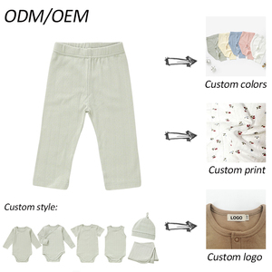 Pointelle Jacquard Sommer Atmungsaktive Baby-Hose mit Elastischem Bund Neugeborenen-Windelhose - Product Image 6