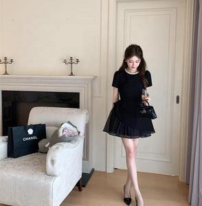 Gaun Pesta Tulle Pendek Model Kerah Mutiara Asimetris dengan Pinggang Teratur dari OUDINA Wholesale untuk Wanita - Product Image 6