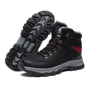 Hiver Mode Bottes de randonnée hautes Doublure polaire Coton chaud 48 Plus Size Outdoor Mountaineering Shoes Thick Hiking Boots - Product Image 2